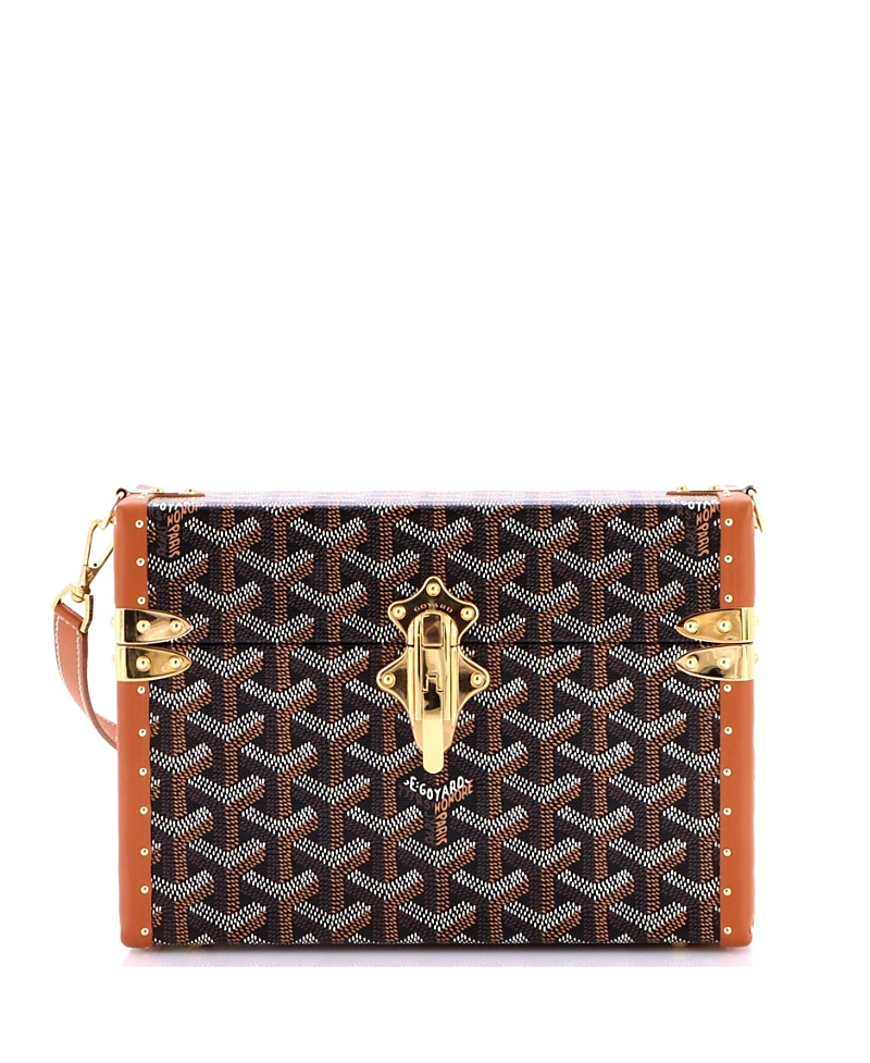 Pre-Owned Goyard Pm Cassette Trunk Shoulder Bag Coated Canvas