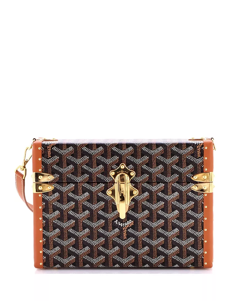 Pre-Owned Goyard Pm Cassette Trunk Shoulder Bag Coated Canvas