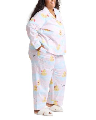 Ducks Cotton Poplin Long Sleeve Pajama Set