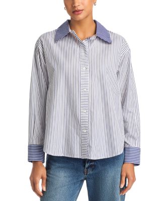 Contrast Stripe Button Up Shirt - Exclusive