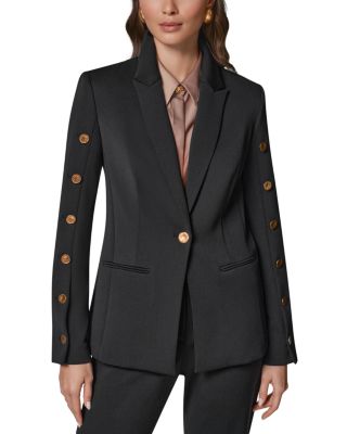 Button Sleeve Single Button Blazer