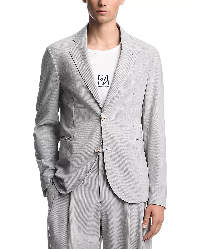 Emporio Armani Wool Blend Stripe Blazer