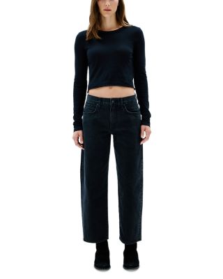 Jamie Mid Rise Crop Barrel Leg Jeans in Shadow Ridge