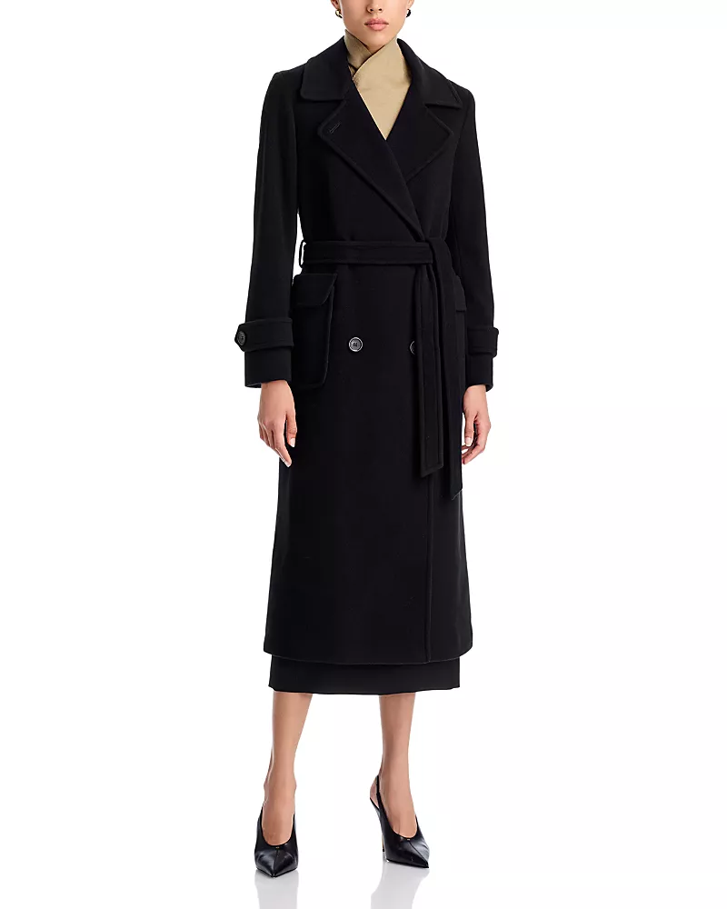 Cinzia Rocca Long Belted Double Breasted Coat