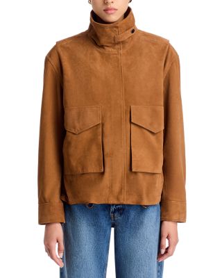 Suede Oversized Utility Jacket