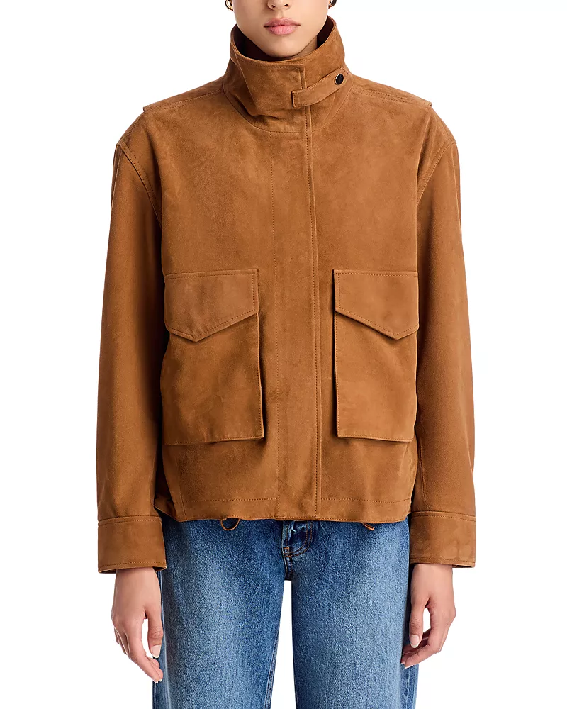 Berardo Suede Oversized Utility Jacket