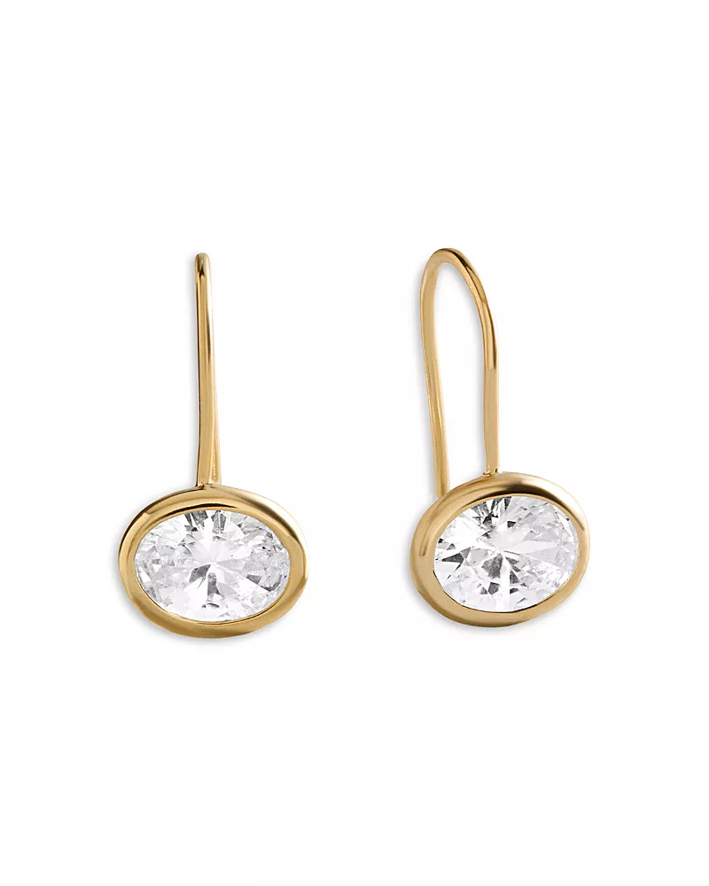 Baublebar Fallon Oval Crystal Bezel Drop Earrings