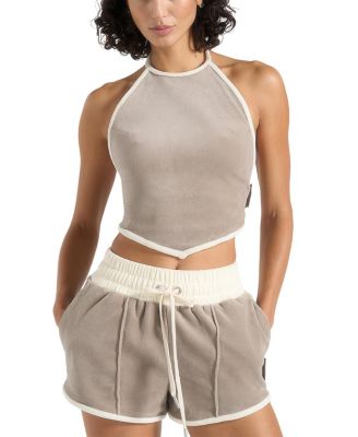 MalÃ©na Velour Halter Top