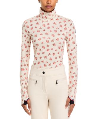 Floral Print Turtleneck Base Layer Top