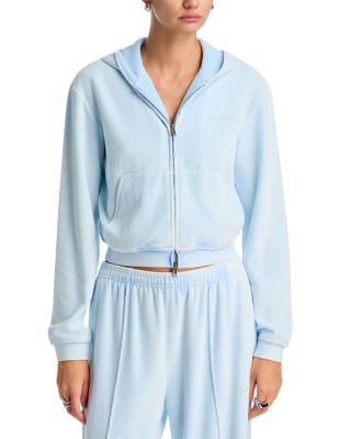 Embellished Cropped Zip Hoodie