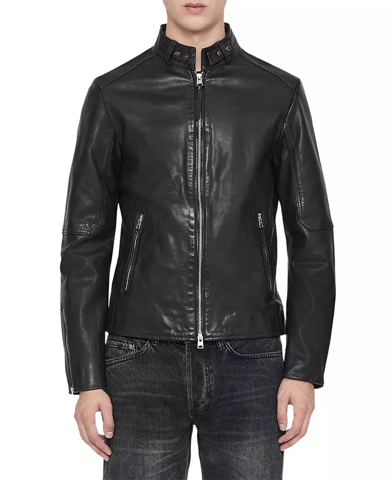 Allsaints Cora Slim Fit Zip Front Jacket