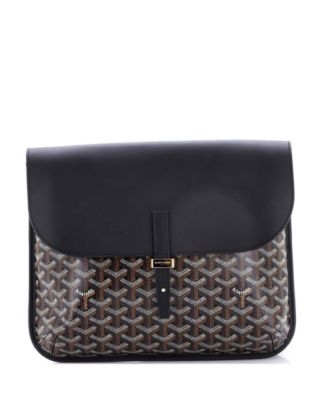   Coursier Messenger Bag Coated Canvas and Leather