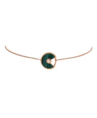  XS Amulette de Cartier Bracelet 18K Rose Gold with Diamond and Malachite