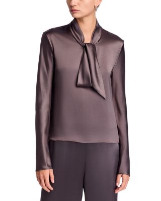 Barb Scarf Long Sleeve Blouse