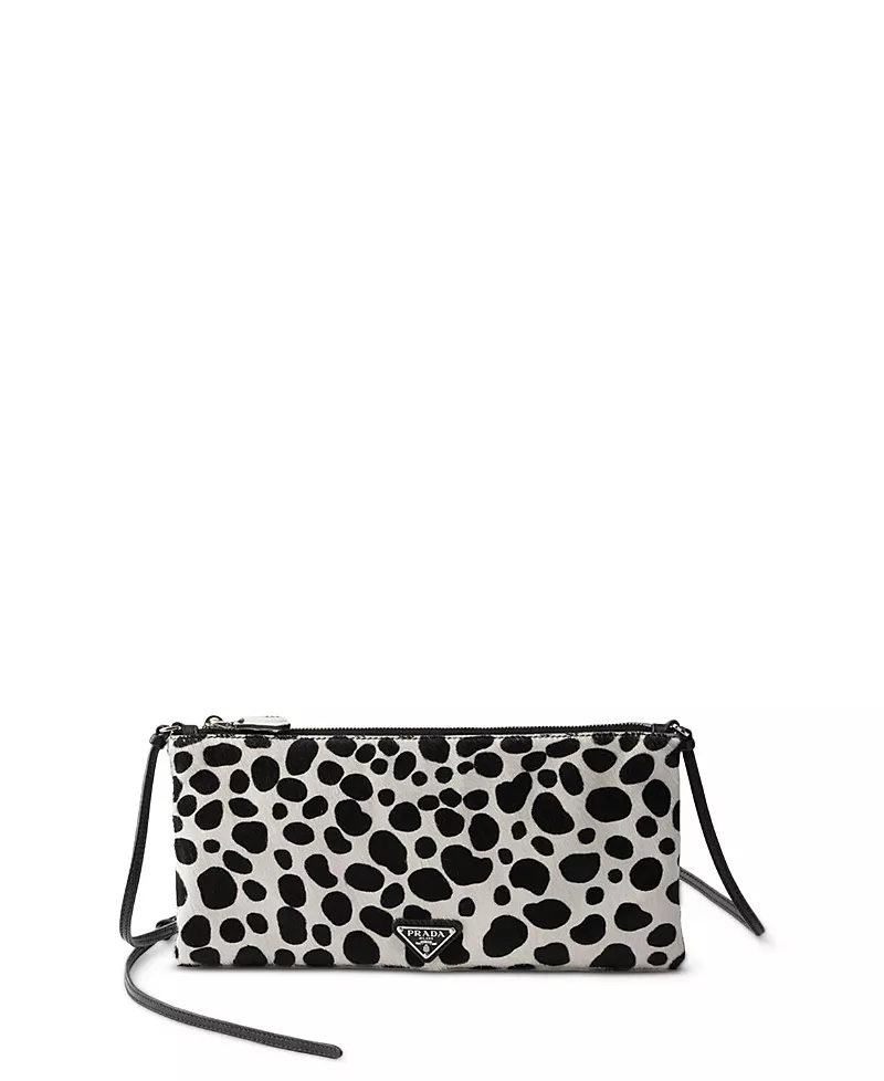 Prada Small Printed Calfskin Leather Shoulder Bag