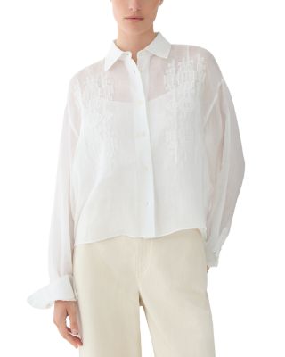 Bandana Embroidered Long Sleeve Blouse