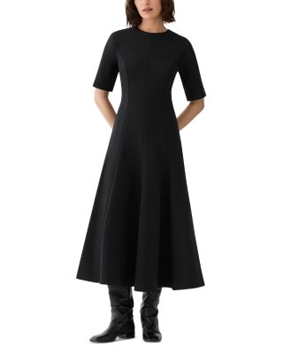 Short Sleeve Fit and Flare Maxi Dress