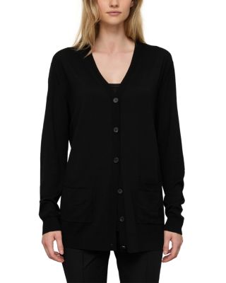 Wool Button Front Cardigan