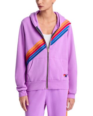 Disco Rainbow Stripe Zip Hoodie