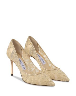 Women's Romy 85 Metallic Lace Stiletto Pumps