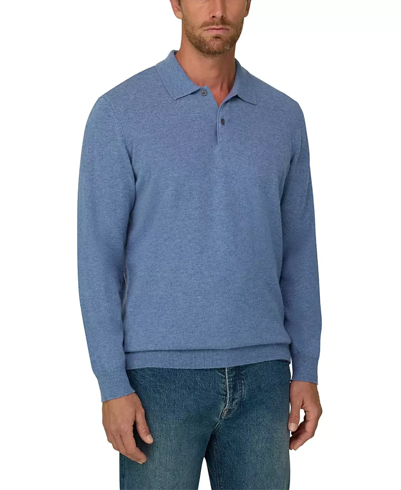Boggi Milano Knitted Cashmere Wool Polo Shirt