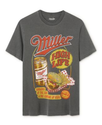  Unisex Miller High Life Burgers and Beer Vintage Tee