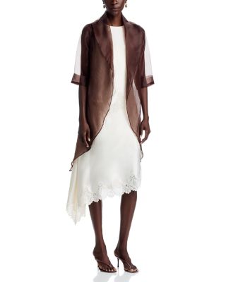 Organza Tie Front Wrap Jacket