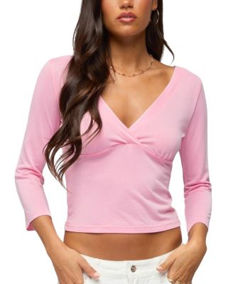 Mar V Neck Quarter Sleeve Top