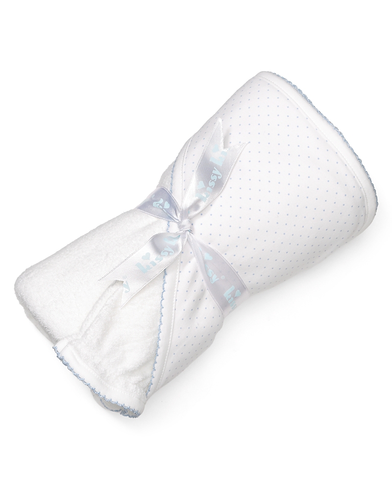 Kissy Kissy Infant Boys' Towel & Mitt Set - Baby In White/light Blue