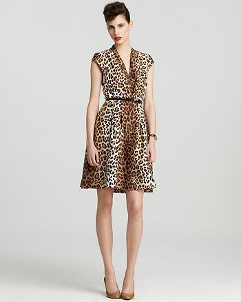 kate spade new york Roxanne Leopard Print Dress with Belt | Bloomingdale's