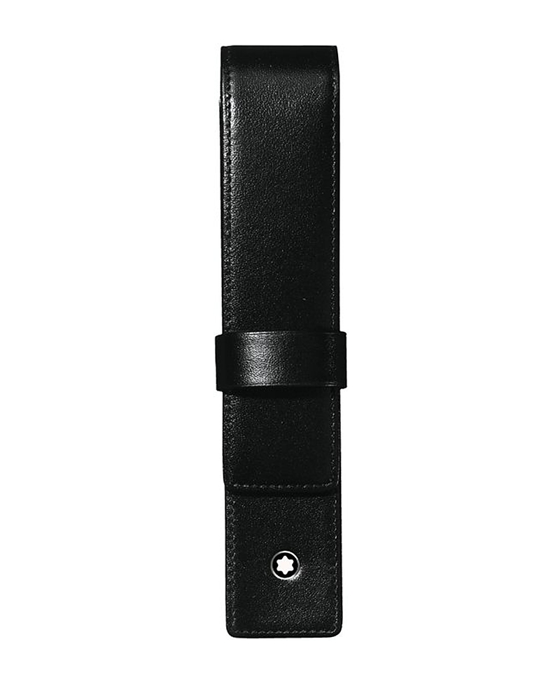 Montblanc Siena Smooth Pen Pouch With Clasp In Black