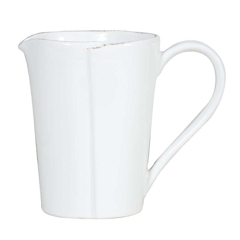 Vietri Lastra Pitcher In White