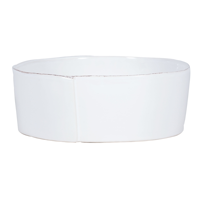 Vietri Lastra Large Serving Bowl In White