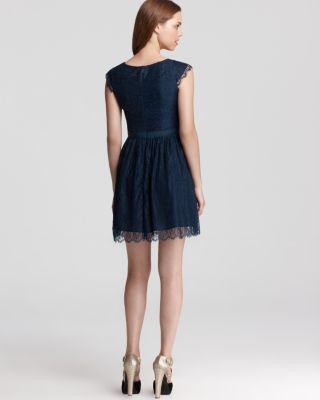 chinese dress ladies Shoshanna Women's Darcy Floral Lace Midi-Dress - Cherry main image 0