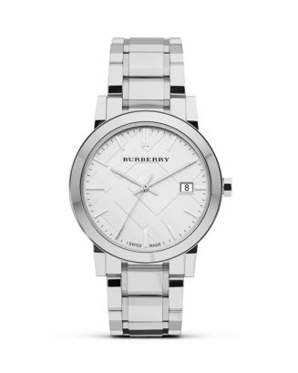 Burberry Silver Stainless Steel Watch, 38mm | Bloomingdale display picture 3
