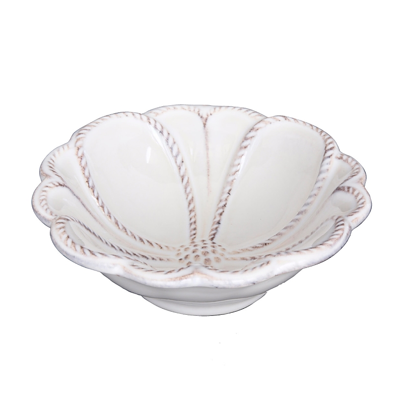 Juliska Jardins Du Monde Whitewash 4 Blossom Bowl In Whitewash