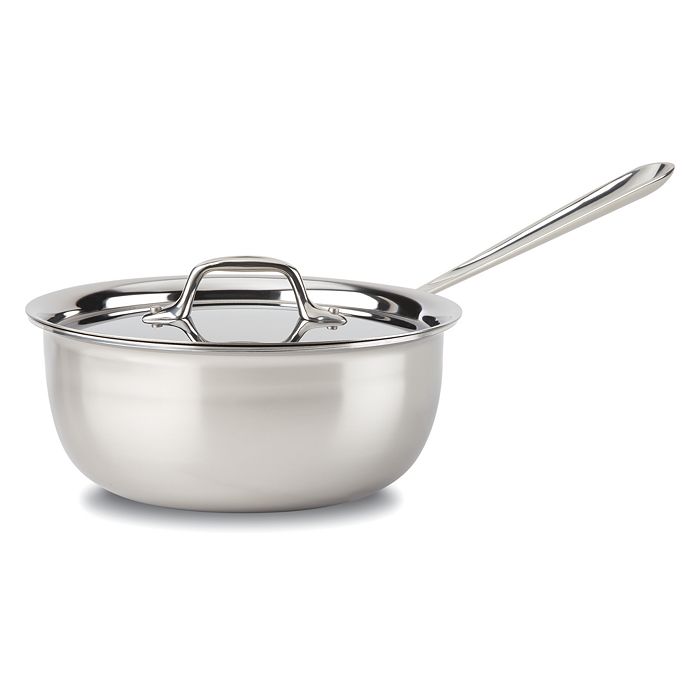 All Clad 3 Quart Stainless Steel Saute Pan with Lid