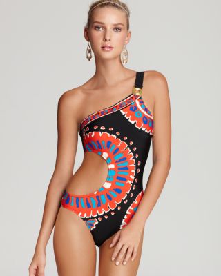 trina turk one shoulder swimsuit