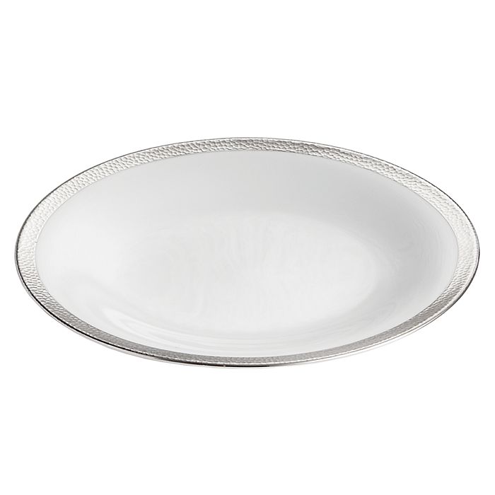 Shop Michael Aram Silversmith Salad Plate In White And Platinum