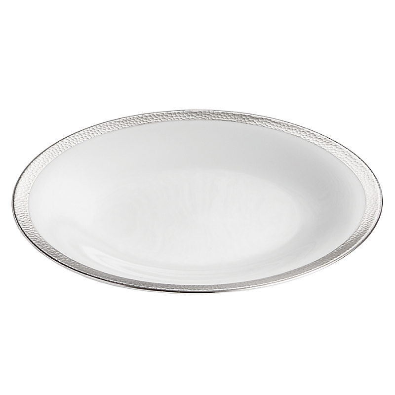 Michael Aram Silversmith Tidbit Plate In White And Platinum