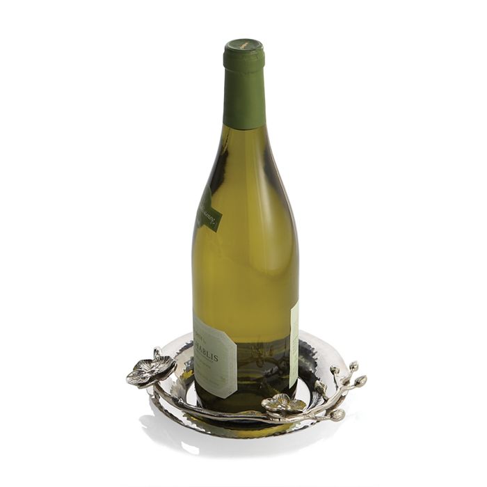 Michael Aram White Orchid Wine Coaster In Stainless Steel