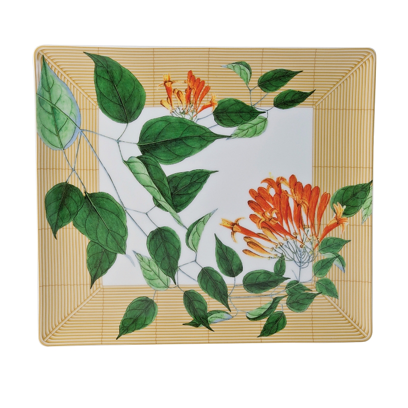 BERNARDAUD JARDIN INDIEN RECTANGULAR TRAY
