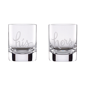 kate spade new york Two of a Kind His & Hers Double Old-Fashioned Glasses, Set of 2 (882864307712 Home) photo