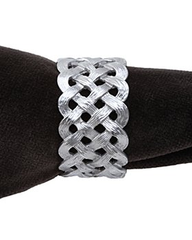 L'Objet - Matte Braid Napkin Jewel Rings, Set of 4