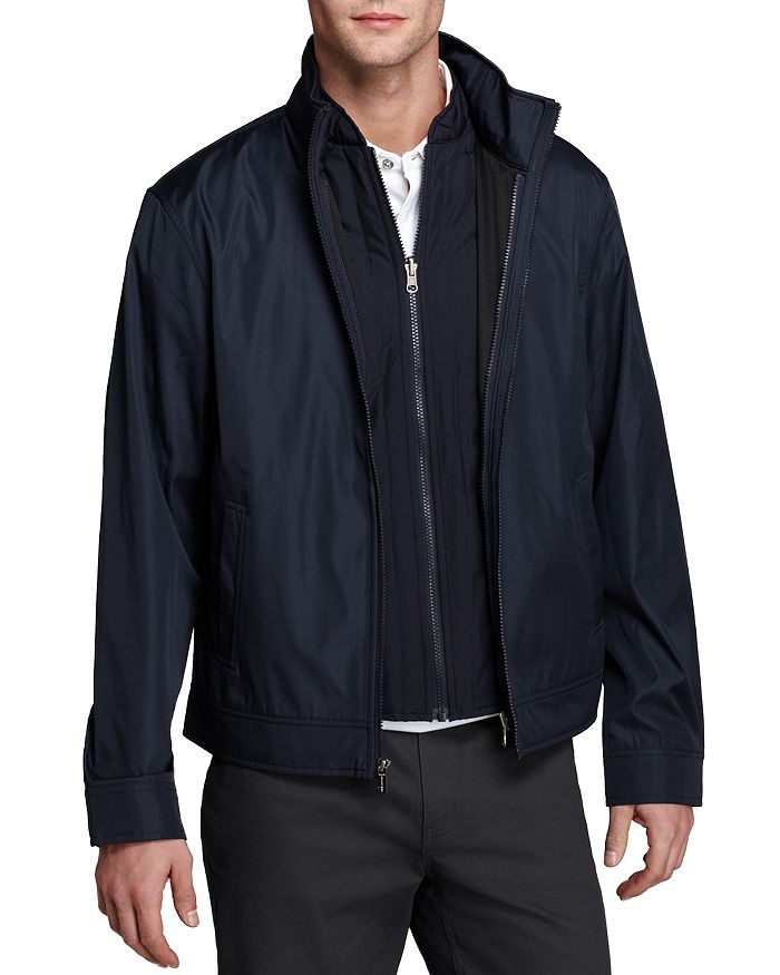 Shop Michael Kors 3-in-1 Track Jacket In Navy