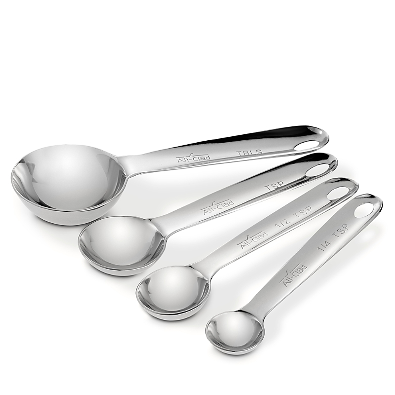 All-clad All Clad Stainless Steel Measuring Spoon Set In Silver