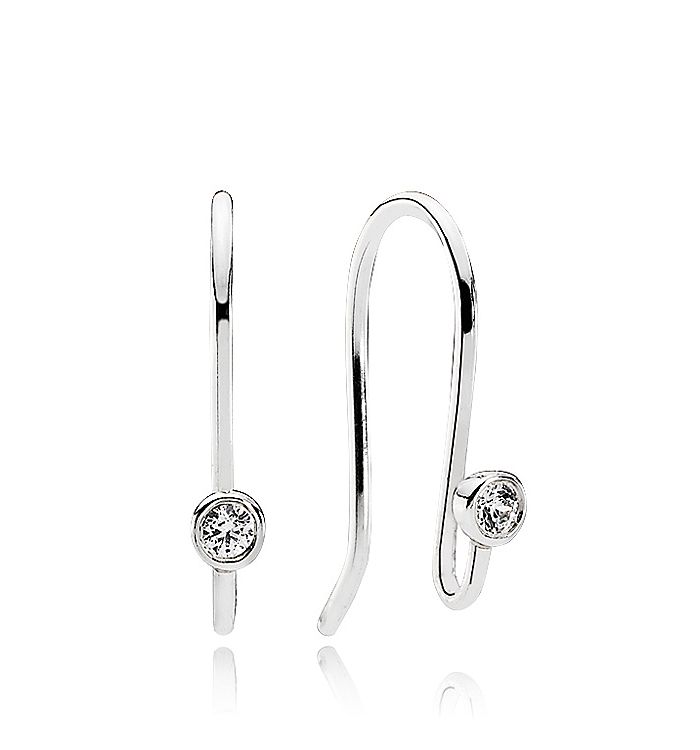 Pandora Sterling Silver Cubic Zirconia French Wire Earrings