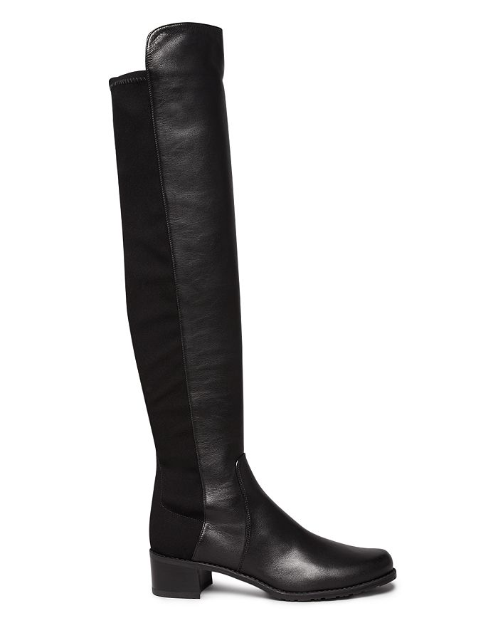 Shop Stuart Weitzman Women's Reserve Over The Knee Boots In Black Leather