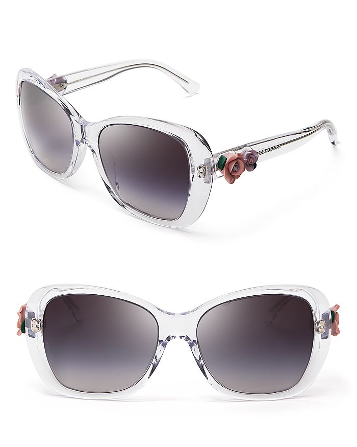 Dolce & Gabbana Dolce&Gabbana Women's Oversized Transparent Floral  Sunglasses