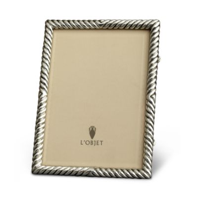 L'Objet Deco Twist Platinum Frame, 4 x 6"